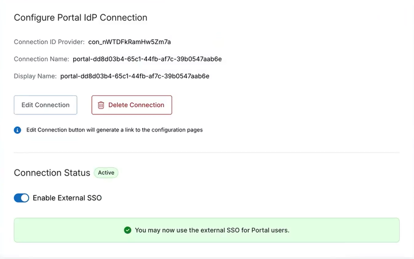 Configure IdP Connection Configure IdP Connection