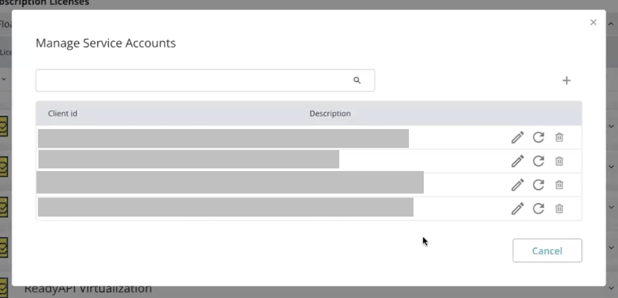 sevice accounts window